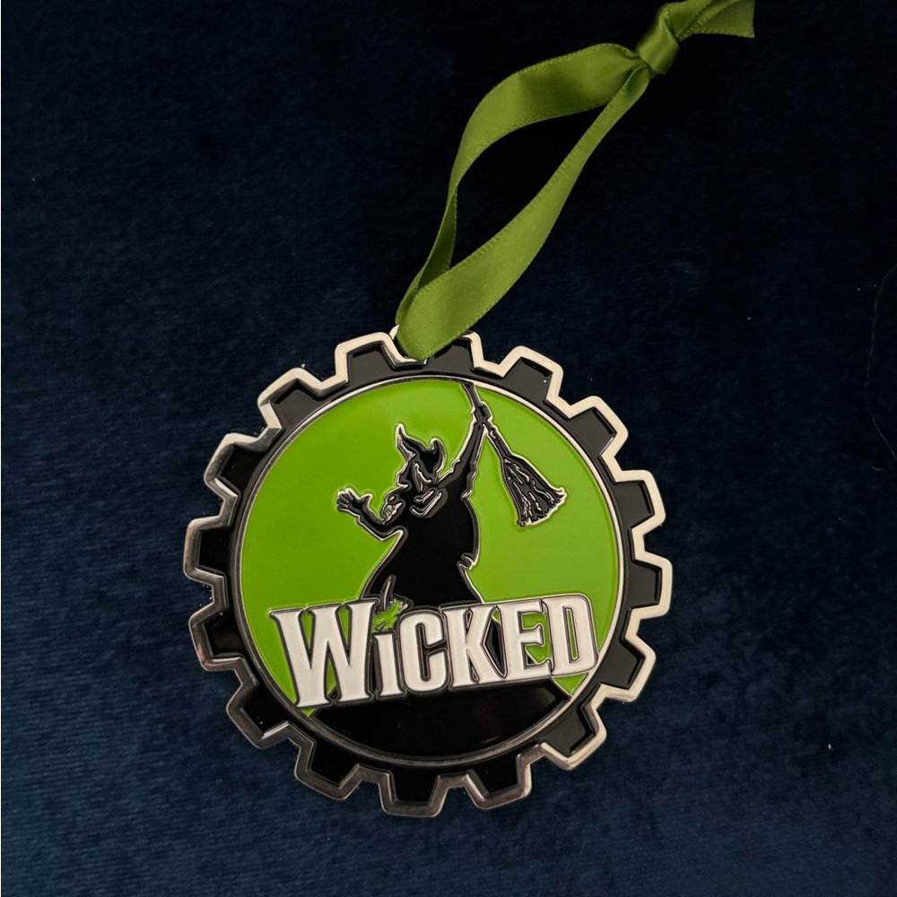 Wicked Ornament with Green Ribbon